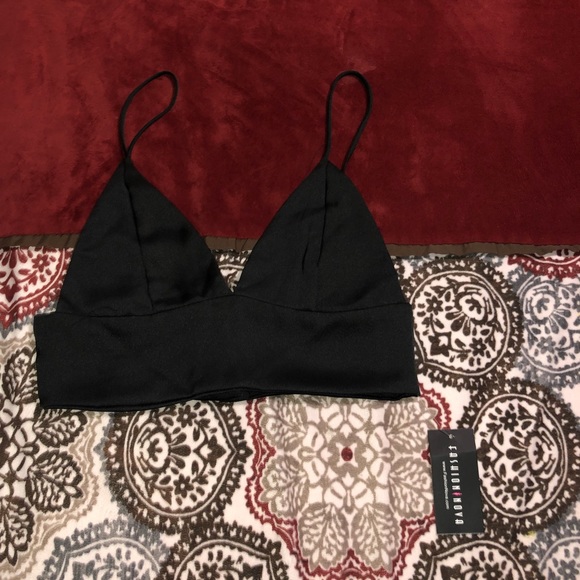 Black silk shorts with matching bralette - Picture 3 of 3